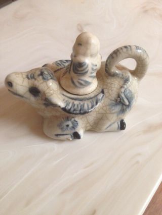 Antique Vietnamese Porcelain Hoi An Hoard Shipwreck Buffalo Child Water Dropper