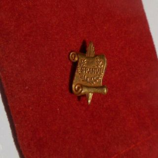 Vintage Kappa Alpha (?) Order Fraternity Spanish 10k Gold Fill Pin