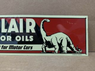 Vintage Sinclair Motor Oil Sign Tin Motor Cars Gas Garage Service Station Dino 3