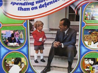 1972 President Richard Nixon Political Campaign Poster Now More Than Ever 22x34