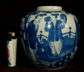 Chinese Antique Porcelain Ginger Jar Kangxi Style 19th