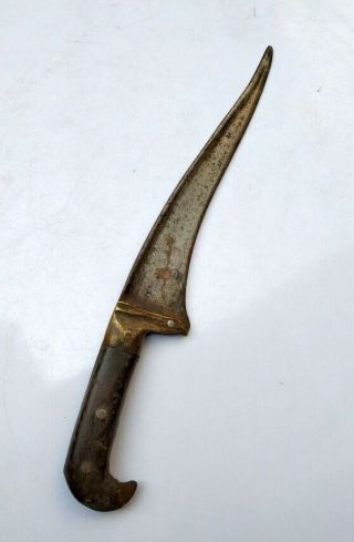 Antique Old Iron Hand Forged Dagger Sword Knife With Wooden Handle Hilt Rare