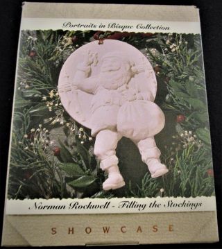 1993 Hallmark Keepsake Ornament Norman Rockwell Filling The Stockings