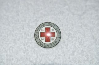 Vintage American Red Cross Arc Pin Volunteer Sterling Gray Hr