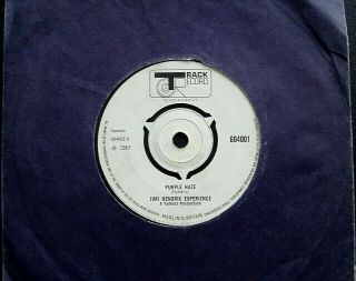 Jimi Hendrix Experience " Purple Haze " 1967 Track Record Label Release Vgc