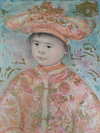 Edna Hibel Artist Proof Asian Art Hand Signed Rare Unique Vintage Find