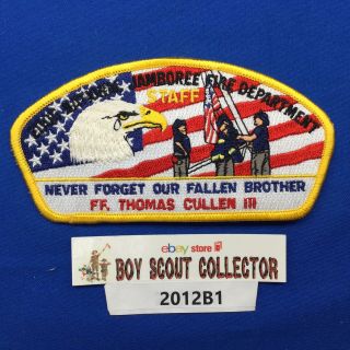 Boy Scout Jsp 2005 Jamboree Fd Staff 911 Never Forget Ff Cullen Patch Csp