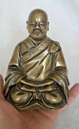 Fine 19th Century Sino - Tibetan Qing Bronze Figure Seated Buddha