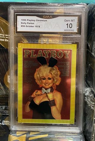 Dolly Parton Oct 1978 Playboy Licensed 1995 Chromium Card Graded Gem 10