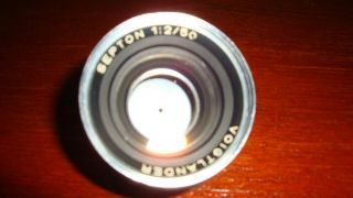Voigtlander Slr Septon 1:2/50mm Vintage Camera Lens F=50mm Exc Cond
