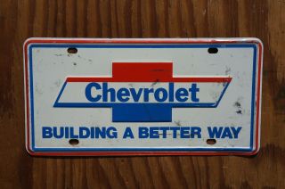 Vintage Chevrolet Manufacturer Dealer Heavy License Plate Building A Better Way
