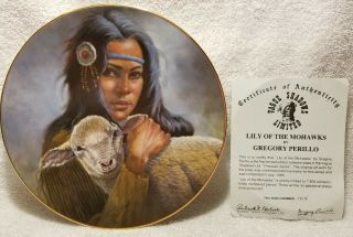 Lily Of The Mohawks Perillo 1st Princess Series American Indian Collector Plate