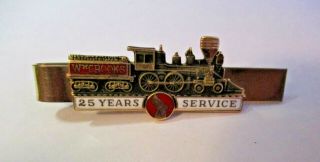Vintage Great Northern Railway 25 Years Of Service 10k Gold Railroad Tie Clip
