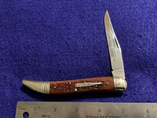 Vintage Winchester Usa Large Toothpick Knife Cartridge Series 19100 Jigged Bone