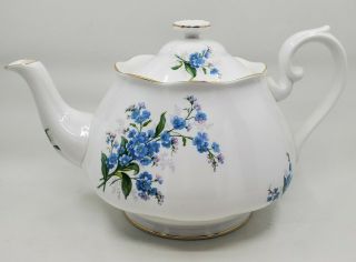 Royal Albert Forget Me Not Bone China Teapot England Tea Pot Vintage