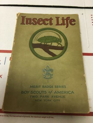 Vintage 1925 Bsa Insect Life Merit Badge Series Booklet Boy Scouts America 214pg