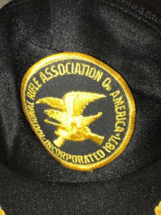 Vintage 80s NRA National Rifle Association SnapBack Trucker Hat Cap Gold Leaf 2