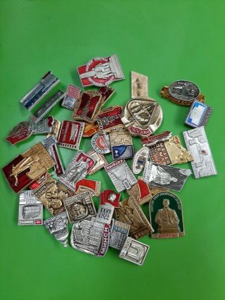 Vintage Russian Soviet Union Ussr Pins Military Political