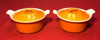 Vintage Le Creuset Cast Iron Cookware 14 Orange Made In France