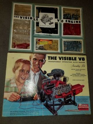 Vintage 1960 Renwal The Visible V8 Engine Assembly Kit Model 802:1095