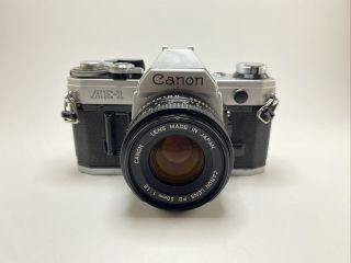 Vtg Canon Ae - 1 35mm Film Camera Slr W/ Fd 50mm F1.  8 Lens