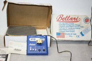 Vintage Bellari Round Sound Tube Mic.  Preamp Mp105 With Books & Box