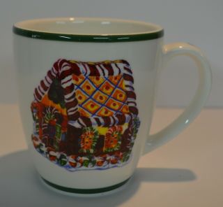 Traditions Holiday Celebrations By Christopher Radko Coffee Mug Cup W/house