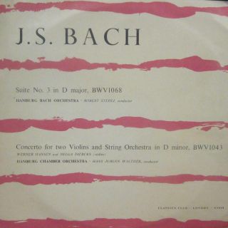 Bach (vinyl Lp) Suite No.  3/concerto For Two Violins & String Orchestra - Classics Cl