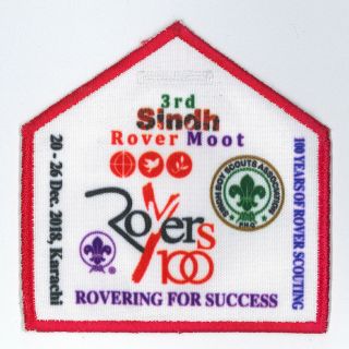 100 Years Of Rovers Scout Centenary - Pakistan Rover Scouts Moot 2018 Patch