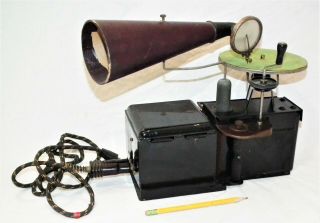 Rare Vintage Movie Jecktor Toy Crank Phonograph Gramophone 78 Rpm Record Player