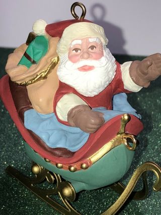 Hallmark Keepsake 1992 Santa Claus And His Reindeer Christmas Ornament