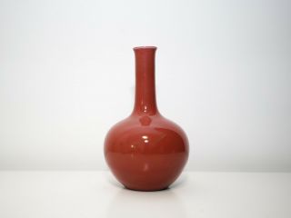 A Red Glazed Bottle Vase