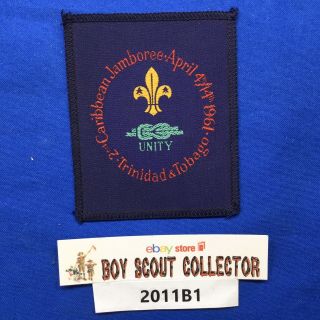 Boy Scout 1961 2nd Caribbean Jamboree Trinidad & Tobago Badge