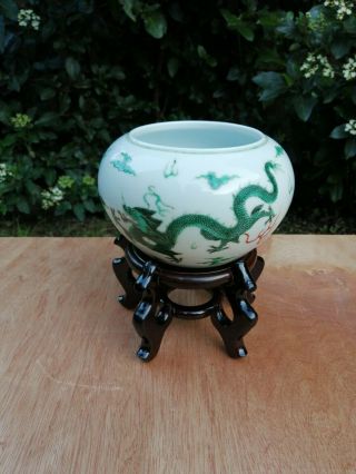 Antique Chinese Famille Rose Brush Pot With 4 Chinese Charaters To Base