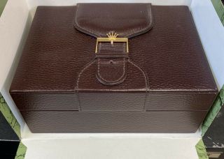 Vintage Rolex 71.  00.  08 Light Brown - Leather Buckle Watch Box