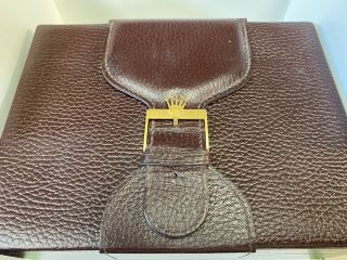 Vintage Rolex 71.  00.  08 Light Brown - Leather Buckle Watch Box 3