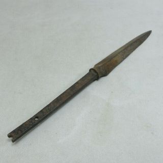 A090: Real Old Iron Japanese Spear Head For Samurai 