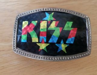 Rare Vintage Kiss Belt Buckle Prism Mexican Stars