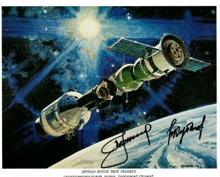 Apollo Soyuz,  Astp,  Signed By Leonov And Kubasov