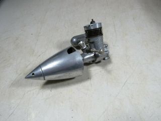 Vintage O.  S.  Max 19 R/c Control Line Airplane Engine W/muffler & Veco Spinner