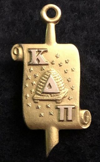 Vintage Kappa Delta Pi Lapel Pin Bee Hive Scroll Education Honor Society U Of Il