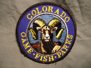 Vintage Colorado Game Fish Parks Cloth Patch 1970s Park Ranger Conservation