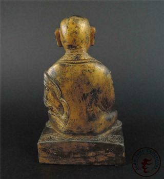 Very Large Old Chinese Tibet Gilt Bronze Made Tibetan Buddha Statue 3