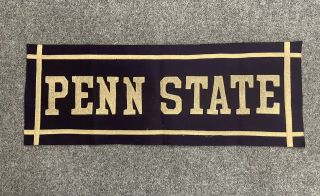 C 1900s Antique Vintage Felt Wool Penn State Pennant Banner 30.  5 In X 11.  5 In