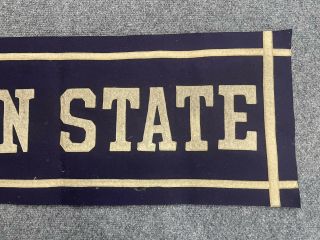 c 1900s Antique Vintage Felt Wool Penn State Pennant Banner 30.  5 In X 11.  5 In 3