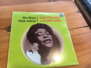 Ella Fitzgerald Chick Webb Ella Sings Chick Swings Olympic Jazz Lp -