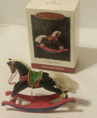 1996 Hallmark Keepsake Christmas Ornament Rocking Horse 16 In Series
