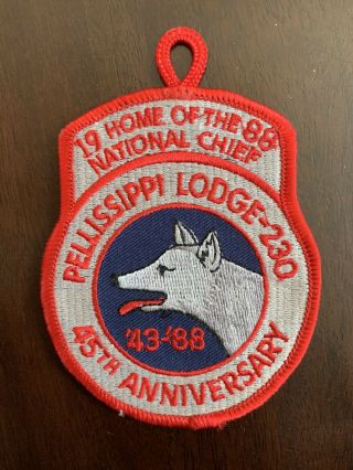 Pellissippi Lodge 230 Home Of The National Chief 1988 45th Oa Officer Patch