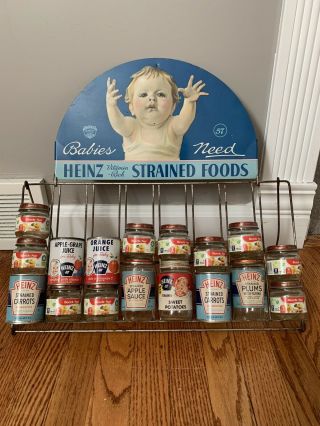 Vintage Heinz Strained Baby Food Store Display Rack