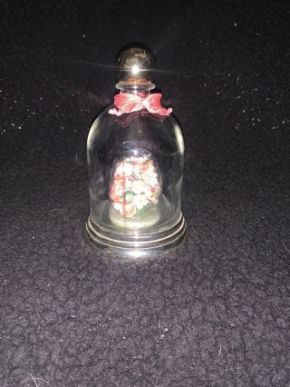 Vintage Avon Field Of Flowers Cologne Bell Jar Glass Decanter Empty